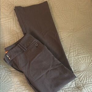 Classic Gray Chinos Tailored Style Smooth Fabric